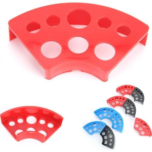 9Pcs 8Holes Practical Fan Shape Pigment Ink Stand Holder Tattoos Ink Cup Holder Tattoos Makeup Accessory Pigment Brack Container