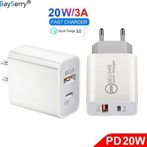 BaySerry USB Charger Quick Charge QC 3.0 18W Fast Wall Charging Mobile Phone Adapter for Huawei Mate X 30 Pro P30 P20 Honor 20