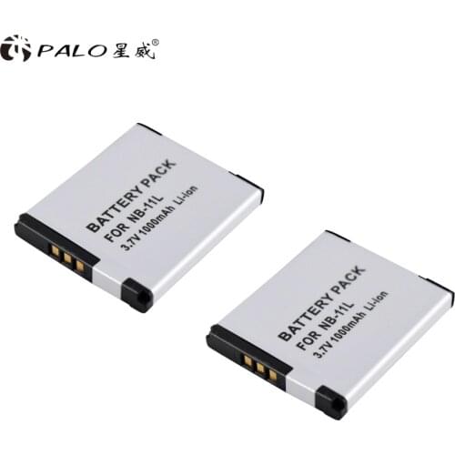 PALO 2pcs camera battery NB-11L 3.7V 1000mah li ion camera battery pack for CANON SX430 IXUS265 A2600 A2300 IS/A2400 IS/A2500