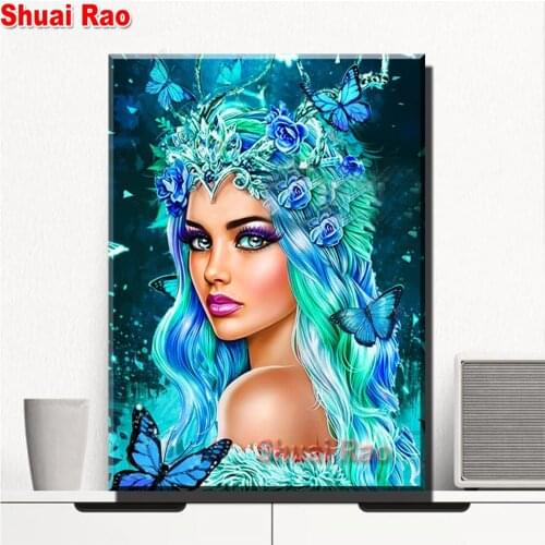 5d Diy diamond painting Pretty Green Woman full picture square drill diamond embroidery rhinestone painting diamond mosaic gift