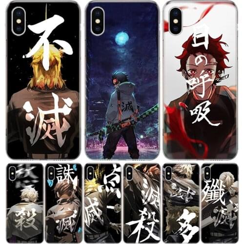 Demon Slayer Kimetsu no Yaiba Phone Case for Apple iphone 11 12 Mini Pro XR X Xs Max 7 8 6 6s Plus 7G 6G 5G 5S 5 SE + Customize