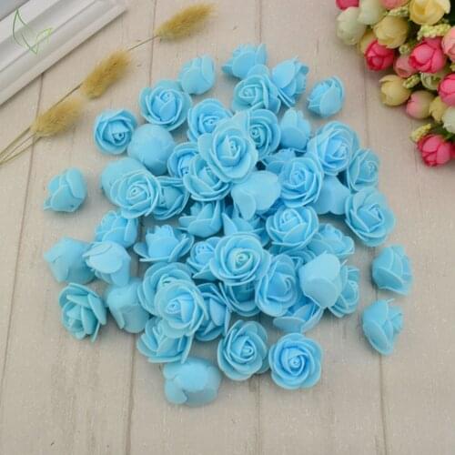 120pcs PE Foam Fake Artificial Flower Roses Head for Wedding Home Christmas Decoration Wreath