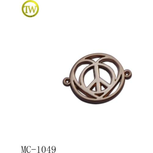 Custom small metal label zinc alloy metal tags for swimwear