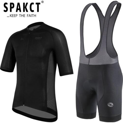 SPAKCT Cycling Jersey Men Set Bib Shorts Set 2021 Summer Mountain Bike Ciclismo Mens Cycling Jersey Short Clothing Sets