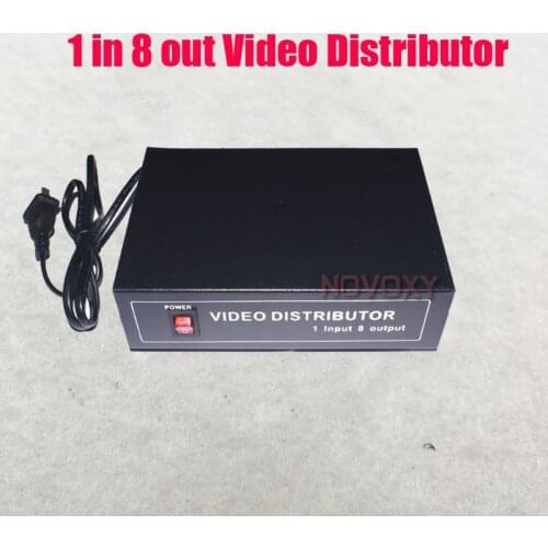 Free Shipping 1 In 8 Out Composite BNC Connector Video Distributor Amplifier 1-8CH Splitter For CCTV Security Camera DVR System
