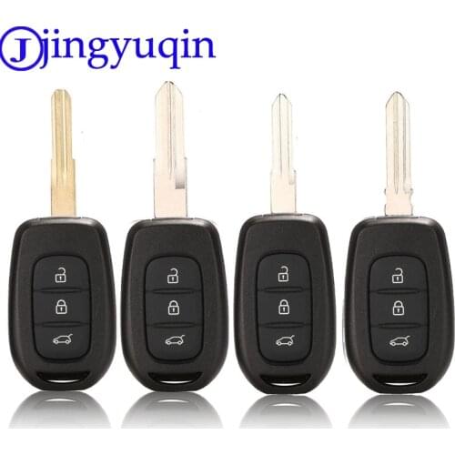 Jingyuqin 3 Buttons Remote Car Key Shell for Renault Sandero Dacia Logan Lodgy Dokker Duster 2016