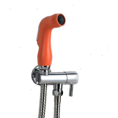Multifunctional toilet spray gun syringe small shower head bidet faucet set with plumbing hose