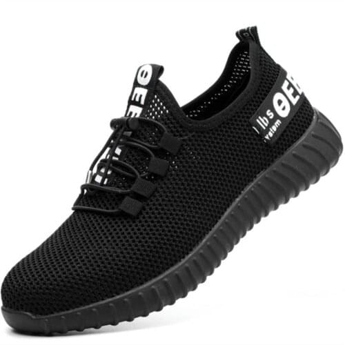 36-46 New Men Fashion Safety Shoes Breathable Flying Sneakers Anti-smashing Steel Toe Caps Anti-piercing Fiber Mens Work Shoes