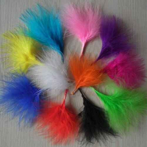 Natural fluffy turkey blood vessel villus DIY wedding decorate artware decoration 100 root sell 5-10cm 2-4 inch