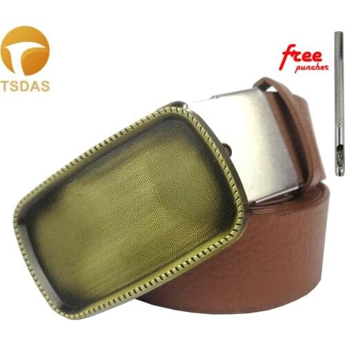 Custom Retro Belt Buckle DIY Rectangle Metal for Men Women Belt Buckles with Belt