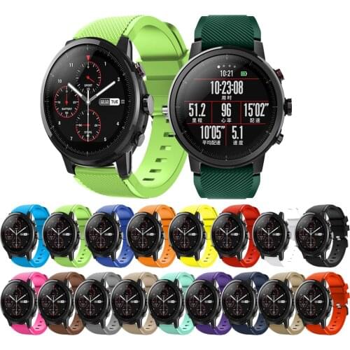For Amazfit Stratos 2 2s smart watch strap Silicone bands bracelet belt For Huami AMAZFIT GTR 47mm Replacement For Samsung S3