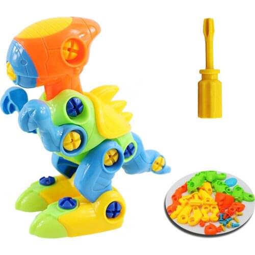 DIY Dinosaur Disassembly Assembly Toys Baby Kids Early Educational Blocks Toys With Assemble Screw Driver Nut Toys for Children