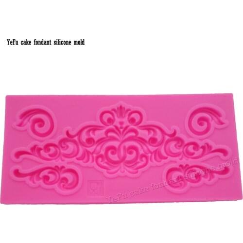 DIY lace border vine Border silicone mold fondant mold Wedding cake decorating tools chocolate gumpaste mold F0881