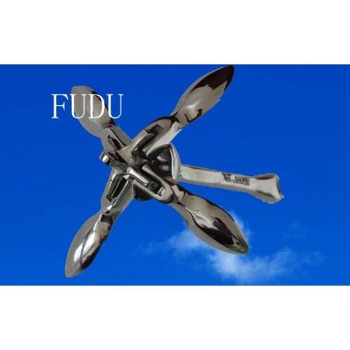 Boat Folding Grapnel Anchor 316 Stainless Steel 7 Lb 3.2Kg Marine Yacht Useful
