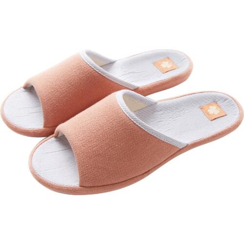 Warm House Cotton Slides Non-slip Soft Indoor Bedroom Men Flip Flops Floor Flat Shoes 2021 Women Home Linen Slippers Y