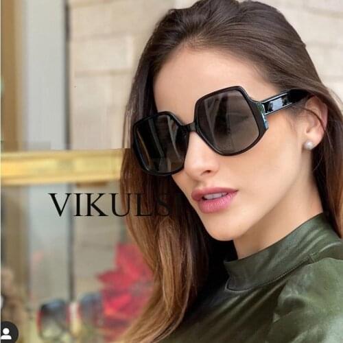 2020 Vintage Brand Sunglasses Fashion Women Black Shades Men Oversized Square Sun Glasses Female Unique Designer Oculos UV400