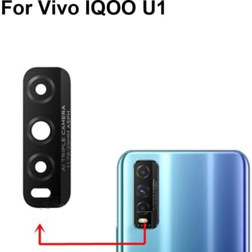 2PCS High quality For Vivo IQOO U1 Back Rear Camera Glass Lens test good For Vivo IQOO U 1 Replacement Iq00 U1