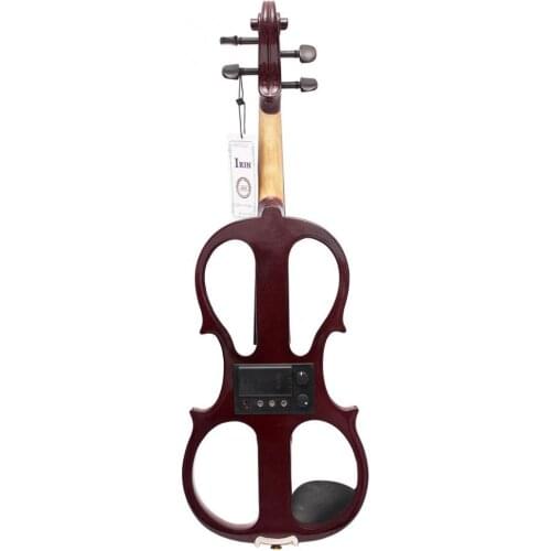 Stylish Electroacoustical 4/4 Maple Violin Fiddle Black Brown Optional with Case Headset Cable Rosin