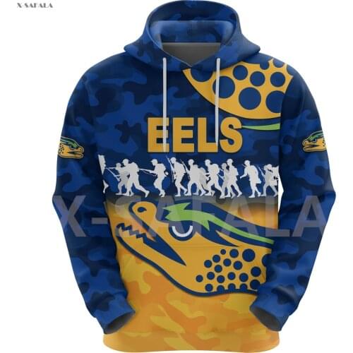 Eels Indigenous Naidoc Day Tattoo 3D Printed Hoodie Man Women 3 Harajuku Outwear Zipper Pullover Sweatshirt Casual Jacket L49