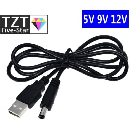 TZT Usb Power Boost Line Dc 5v To Dc 9v / 12v Step Up Module Usb Converter Adapter Cable 2.1x5.5mm Plug