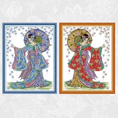 Rain flower Cross-stitch Needlework Counted Printed On Canvas Cross Stitch Schemes DIY Handmade Crafts Home Decoration