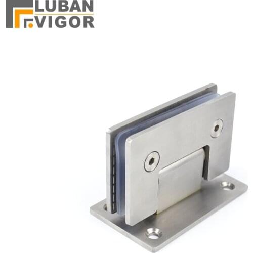 Solid 304 stainless steel bathroom folder Bathroom glass clamp, Hinge, 90 degrees,hardware for Bidirectional open glass door
