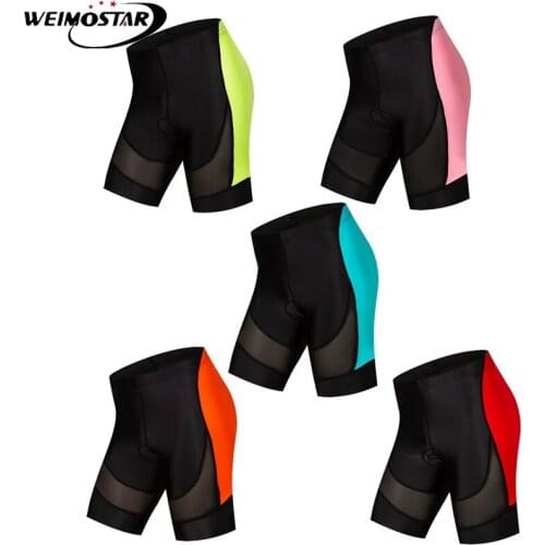 Weimostar Team Womens Cycling Short 4D Gel Padded Mountain Bike Shorts Tight Sport MTB Bicycle Shorts Downhill Cycling Clothing