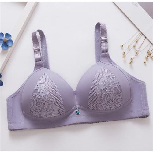 Plus Size Women Wire Free Bra Lace Sexy Bra Woman Push Up Adjustable Brassiere Femme Seamless Underwear Lady Comfortable Bras