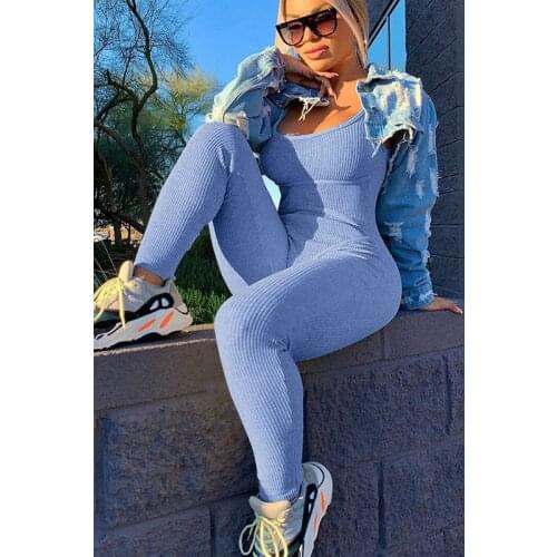 Joker Summer New Fashion Sportswear Women Sexy Backless Suspenders Bottoming Jumpsuit