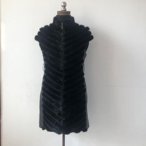 2020 Fashion New Real Mink Fur Coat Whole Skin Mink Fur Vest High Quality Luxury Sleeveless Women Natural Fox Fur