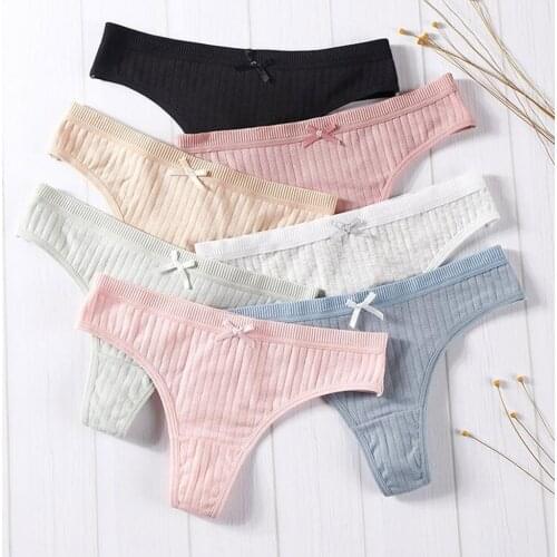 1PC Womens Underwear Sexy Cotton Panties Comfortable Erotic Lingerie G-String Thongs Fashion Shorts Female Intimates Underpants