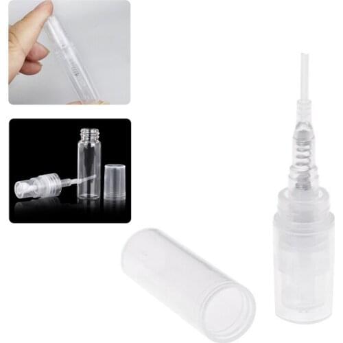 100Pcs Mini Clear 2ml Plastic Refillable Spray Bottle Portable Perfume Mouthwash Sample Vial Cosmetic Atomizer Liquid Container