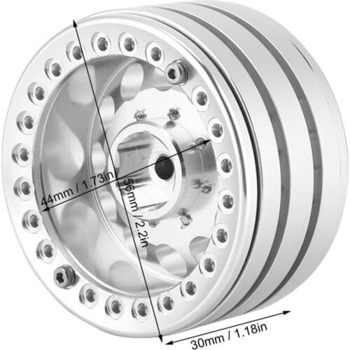 4 Set Aluminum 1.9'' Beadlock Wheels Rims for 1/10 RC Rock Crawler Car TRX4 D90 SCX10 90046 1/10 RC Car