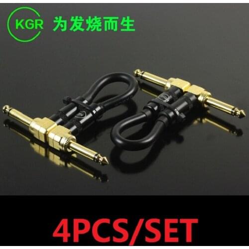 4 Pack 15cm KGR High quality 20AWG Guitar Effect Cable Guitar Cable Guitar effect connector
