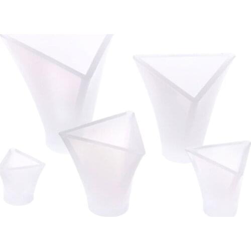 5 pcs triangular silicone mold, Cone Epoxy Resin Molds, Resin Stone Pendulum Crystal Column Pendant Silicone UV Resin Mold Jewel