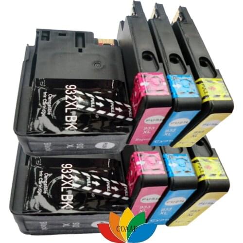 8x Compatible ink cartridge For hp 932 XL 933XL Officejet 7510 7612 6100 6600 6700 7110 7610 7512 Printer