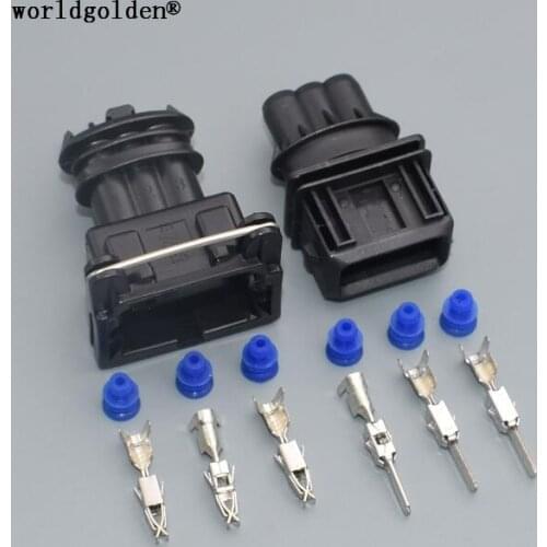 Worldgolden 3 Pin 282191-1 / 282729-1 1-962581-1 3.5 Car Power Timer Wire Female Male Connector Restrictor Sensor For Toyota