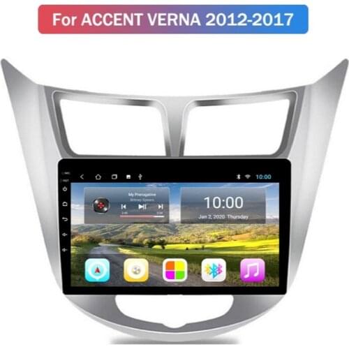 Android 10.0 Car Multimedia Player For Hyundai Verna/Accent/Solaris 2011- Car GPS Nagavition With Wifi 4G AHD DSP CARPLAY