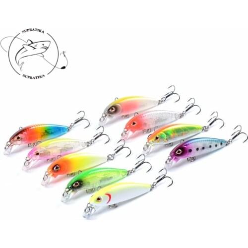 3D Simulation Eyes Artificial Minnow 9Colors 5.5cm/5.7g Sinking Plastic Hard Bait Wobblers Bionic Bait Sea Fishing Lure