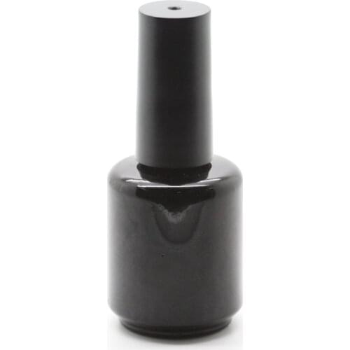 BLACK /RED UV EMPTY NAIL POLISH GLASS BOTTLES FRANKEN BOTTLE BRUSH & CAP