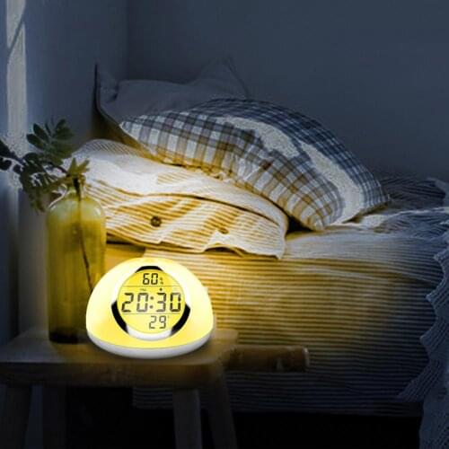 Gesture Sensor Wake RGB Light Lamp Time Temperature Humidity Display Alarm Clock table clock alarm clock despertador horloge