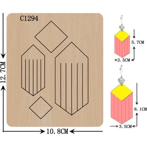 Tassel Drop Earring Wooden Cutting Die & Wood Knife Blade Punch Dies Mould diy doll pendant Fit Common Cutting Machine 2021 New
