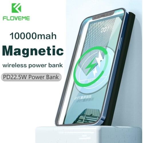 FLOVEME PD22.5W Power Bank 1000mAh Magnetic Powerbank Wireless Fast Charge External Battery Portable Charger Phone Accessories