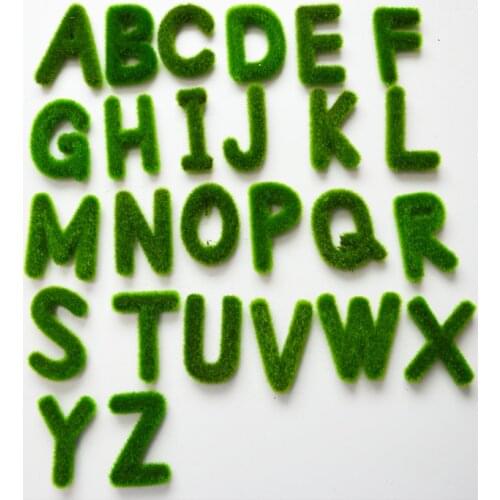 Artificial Moss English Letters Creative Hanging Plant Shooting Props Green Home Party Christmas Decoration Bonsai DIY craft