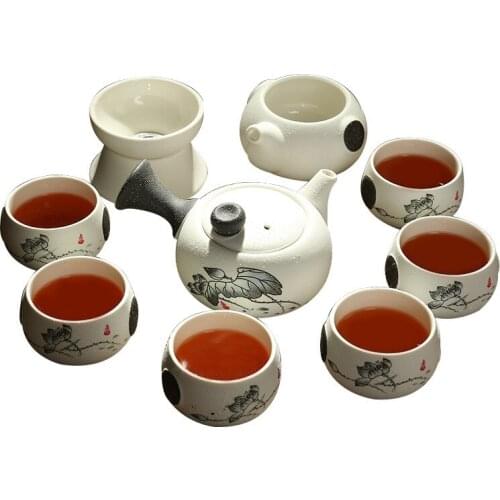 Snow glaze ceramic kungfu tea set business gift tea set