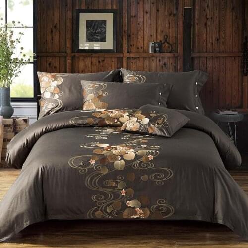 35 Tribute Silk Cotton Embroidery Luxury Bedding set Noble Palace Royal Bed set King Queen Size Duvet cover Bedsheet set