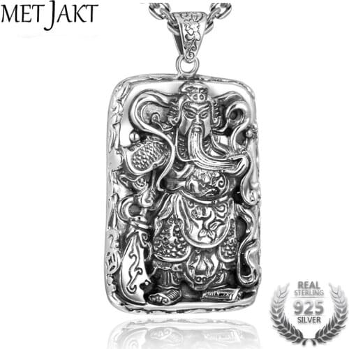MetJakt Solid 925 Sterling Silver Pendant for Necklace & Symbol of Heroic Loyalty Wealth Pendant for Cool Men Luxury Jewelry