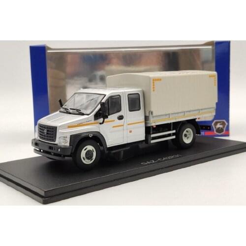 HAW ABTONPOM 1:43 GAZ C41R31 ГАЗ H231 Russia Truck Silver Diecast Models Car