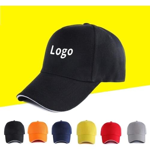 Men Women Hat Solid Baseball Snapback Cap Summer Unisex Outdoor Sun Hat Adjustable Sports Caps Custom Logo Print Your Like Photo