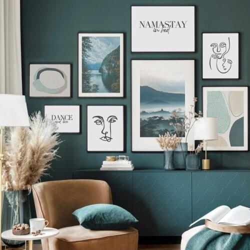 Simple Nordic landscape photography abstract lines, letters, characters, art decoration picture, picture wall picture core